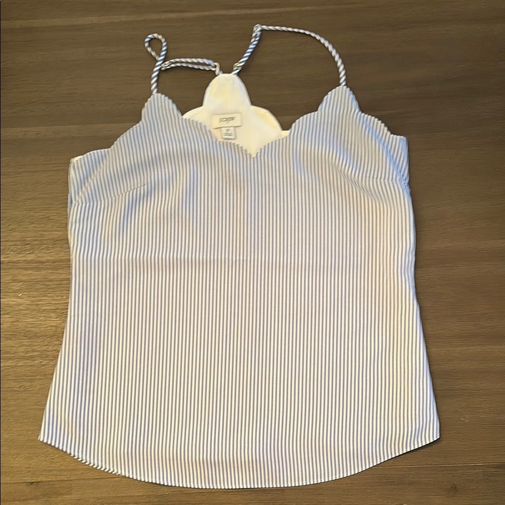 J. Crew Striped Blue and White Women's Top